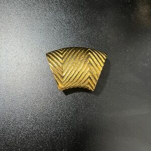 Gold Chevron Patterned scarf ring